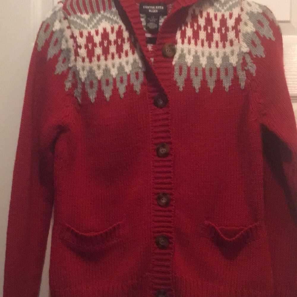 Canyon River Blues button down sweater